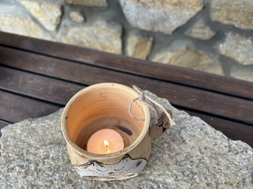 Lampička -bílá kočka — foto 3