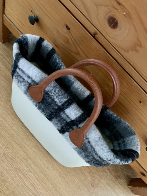 Huňatý zimní lem pro obag standard černá/šedá — foto 5