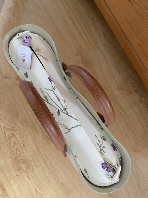 Vnitřní taška pro obag standard vanilková s kvítky — foto 3