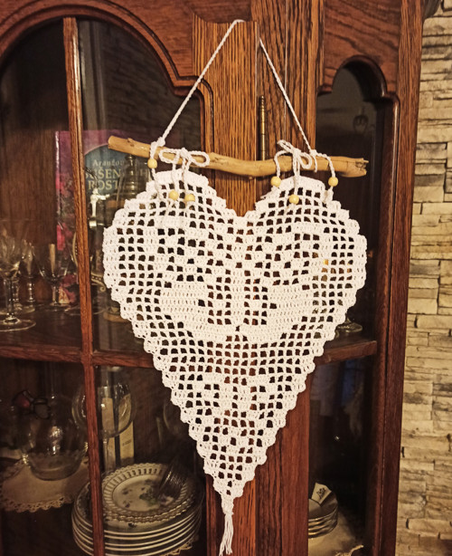 Srdíčko háčkované s motýlem — foto 2