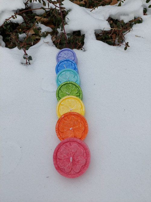 Sada čakrových svíček Čtyřlístek — foto 3