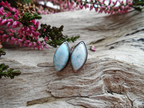 Strieborné náušnice Ag925 Larimar — foto 3