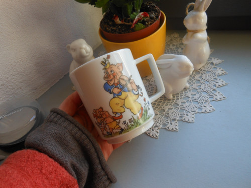Retro hrnek prasátka — foto 3