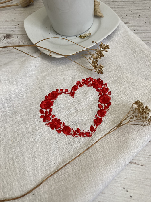 Ľanová utierka ,,red SRDCE" — foto 2