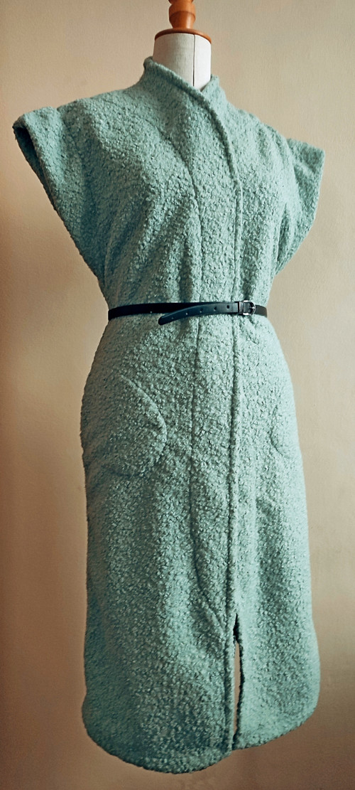Dlouhá bouclé vesta / Eau — foto 4