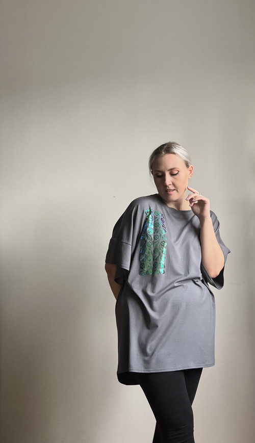 Tričko Tmavě Šedé Unisex — foto 5