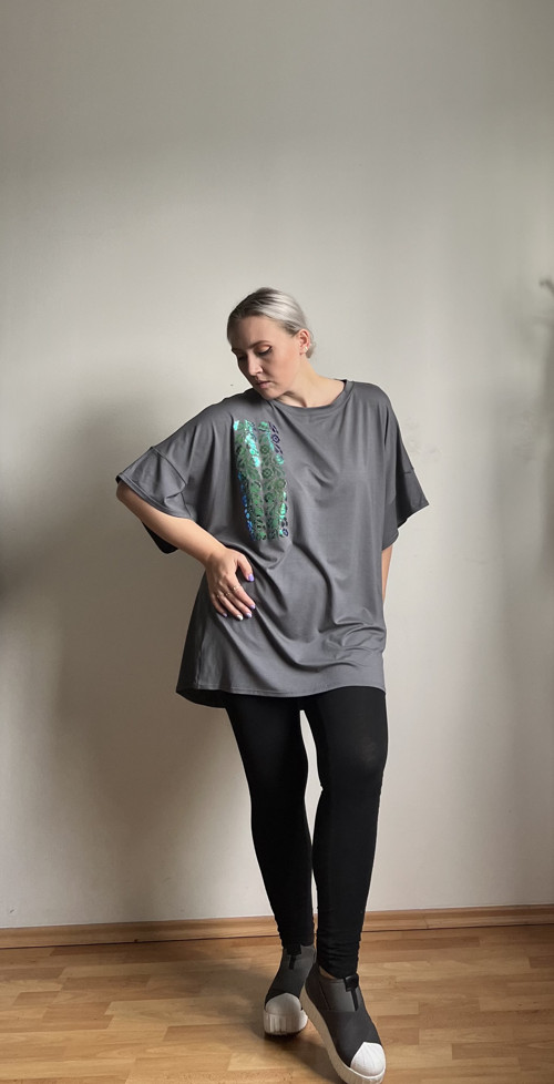 Tričko Tmavě Šedé Unisex — foto 3