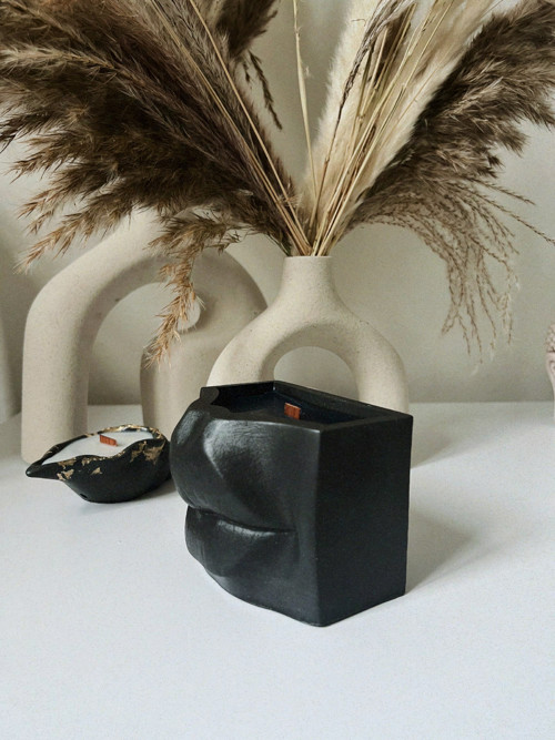 RTY SVÍČKA V NÁDOBĚ ČERNÁ — foto 5