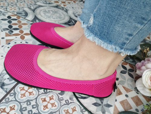 Dámské bf baleríny síťované magenta — foto 5