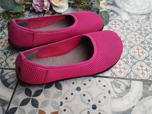 Dámské bf baleríny síťované magenta — foto 3