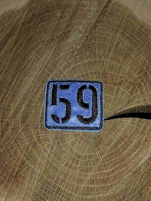 Nažehlovačka reflexní číslo 59 modrá — foto 2