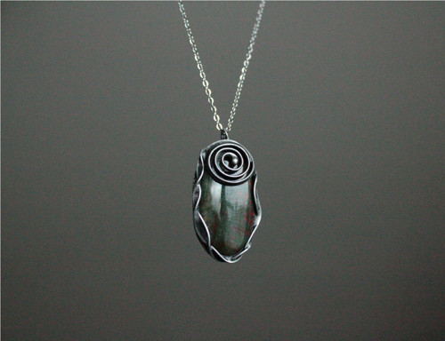 Spiralis ~ Šperk s heliotropem — foto 2