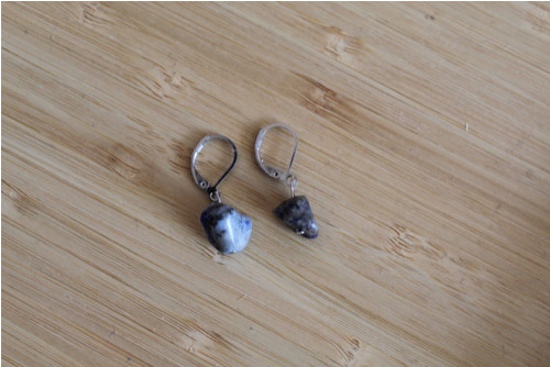 Náušnice nerez. ocel, lapis lazuli — foto 3