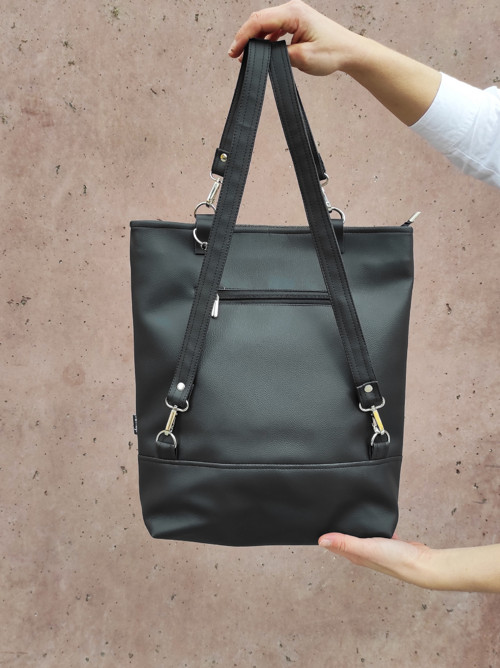 Ava backpack šedá tkaná látka — foto 3