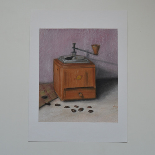 Originál suchý pastel- Kafemlýnek — foto 2