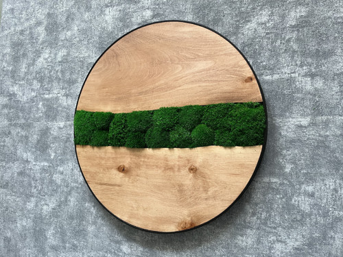 Mechový obraz průměr 50cm — foto 2