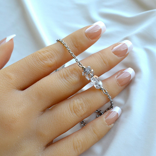 DIAMANT HERKIMER*náramek z chir. oceli — foto 2