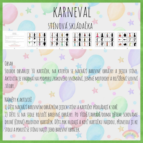Karneval, stínová skládačka — foto 2