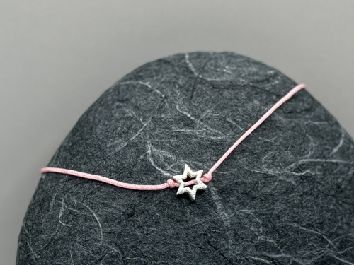 Minimalistický náramek - Star frame (sv. růžová) — foto 3
