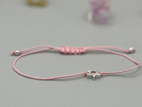 Minimalistický náramek - Star frame (sv. růžová) — foto 2