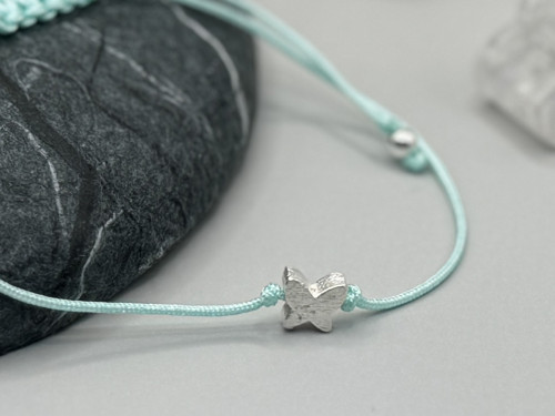 Minimalistický náramek - Tiny Butterfly (mátová) — foto 4