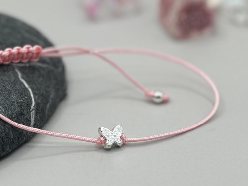 Minimalistický náramek - Tiny Butterfly (sv. růžo) — foto 4