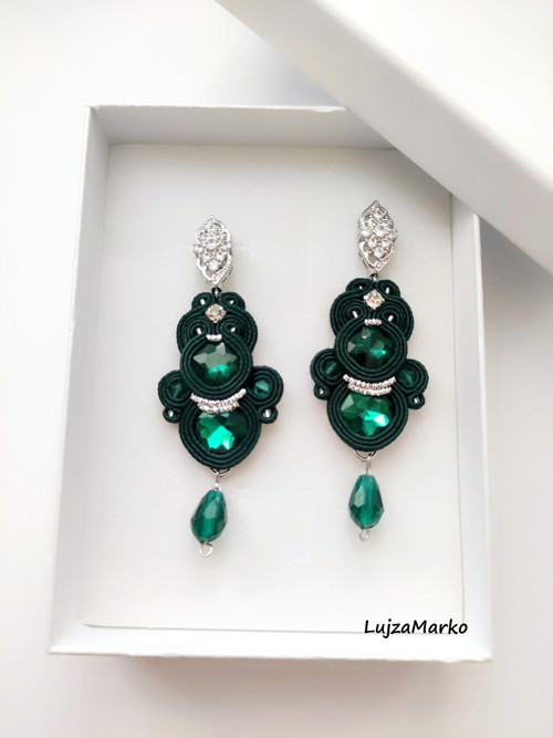 Amália soutache / sutaš náušnice — foto 2
