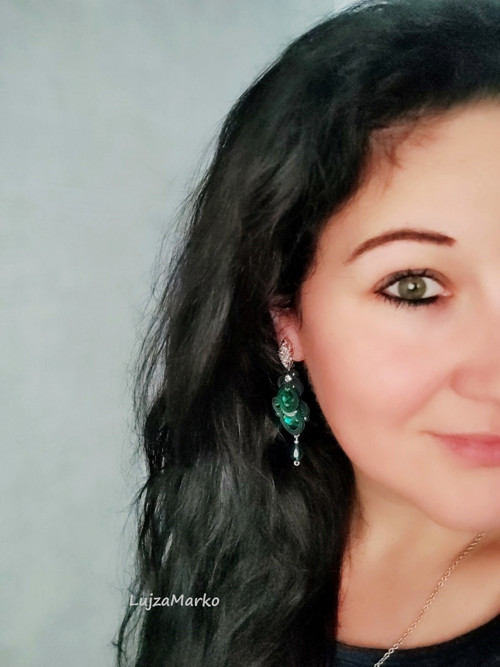 Amália soutache / sutaš náušnice — foto 4