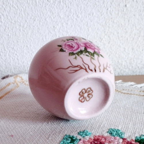 Růžový Porcelán - Mini Vázička — foto 2
