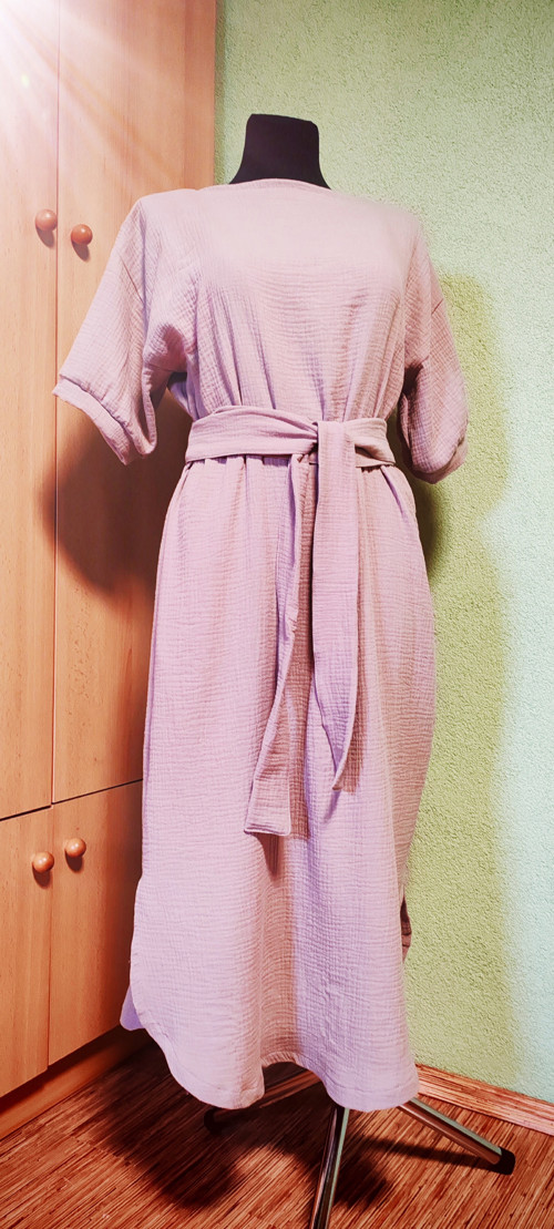 Šaty - MUŠELÍN - růžové — foto 2