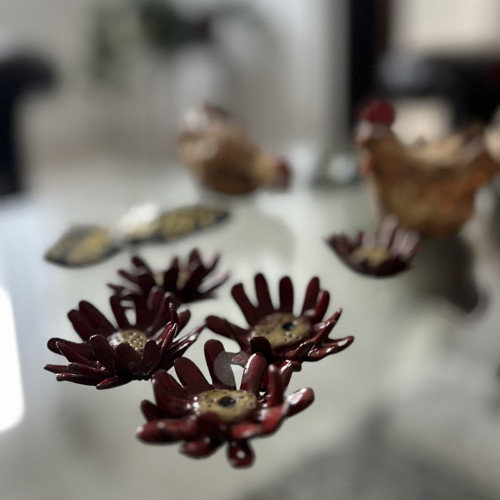 Vínové keramické kytičky — foto 3