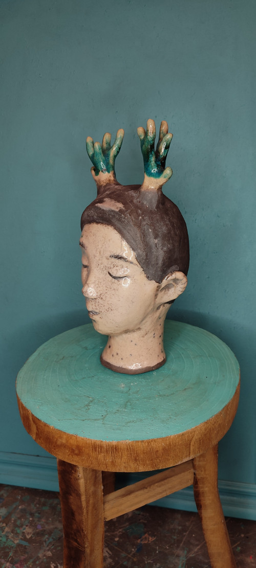 Keramická socha RAKU — foto 3