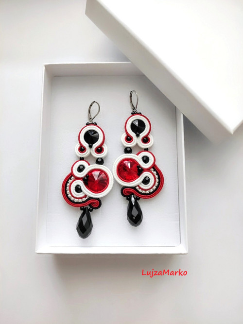 Erika soutache / sutaš náušnice — foto 4