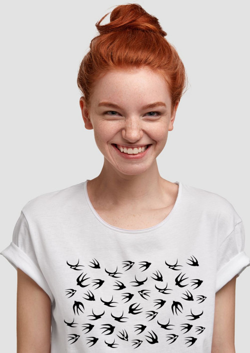 Dámské tričko "Little swallows" — foto 2