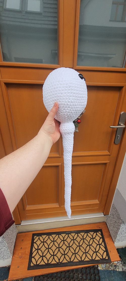Háčkovaná Maxi spermie, 75 cm, hebká — foto 2