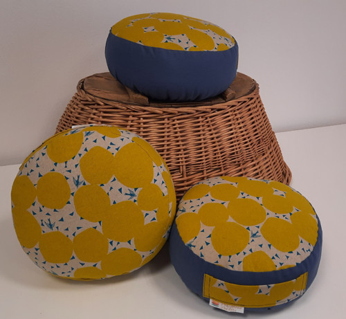 Echino/modrá mediták - sedák 30cm průměr — foto 2
