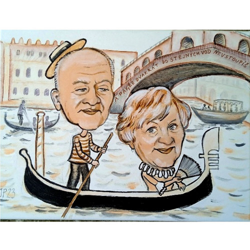 Karikatura - malba na plátno — foto 5