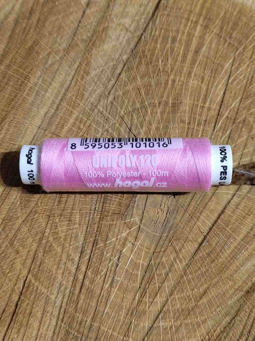 Polyesterové nitě Unipoly návin 100 m 331 Rose Sha — foto 2