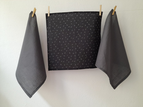 Kapesník Birdsong - Notes black - noty černé — foto 3