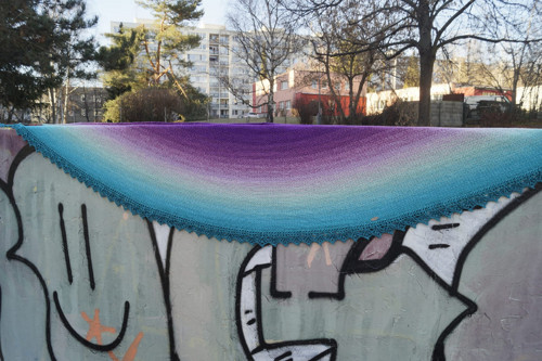 Autorský návod na půlkruhový šátek Eukarya — foto 3