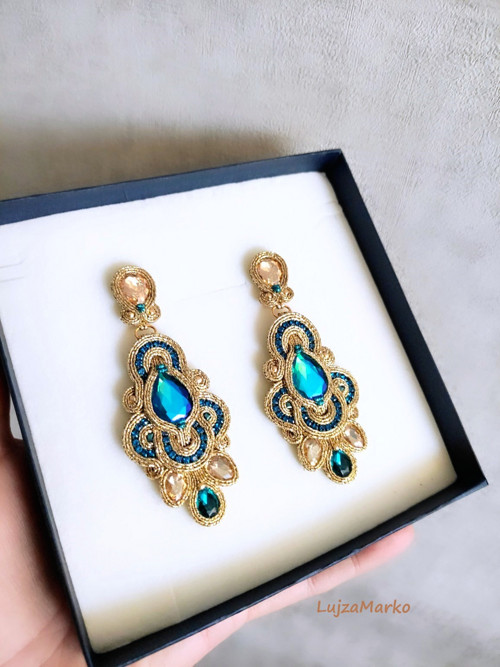 Arabela - luxusní soutache/ sutaš náušnice — foto 2
