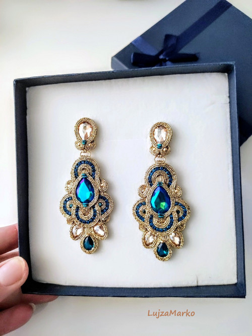 Arabela - luxusní soutache/ sutaš náušnice — foto 6