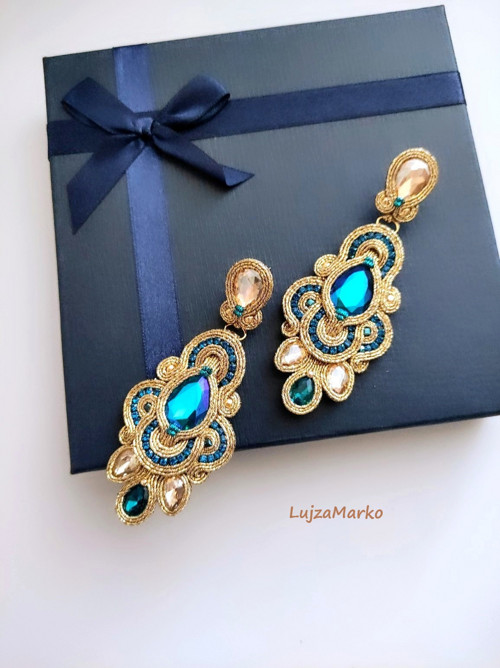Arabela - luxusní soutache/ sutaš náušnice — foto 3