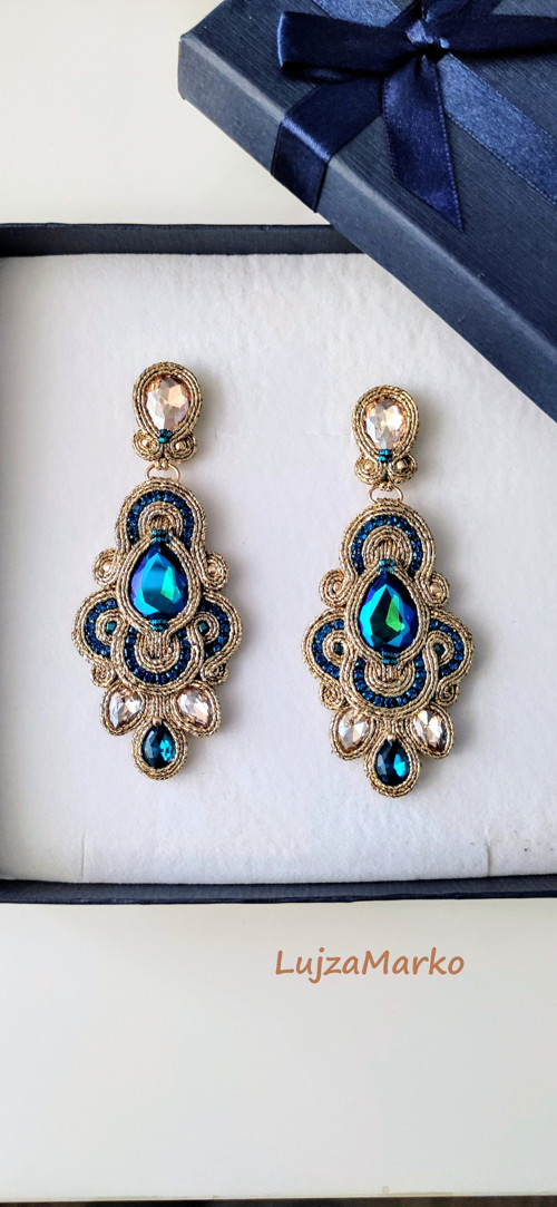 Arabela - luxusní soutache/ sutaš náušnice — foto 5