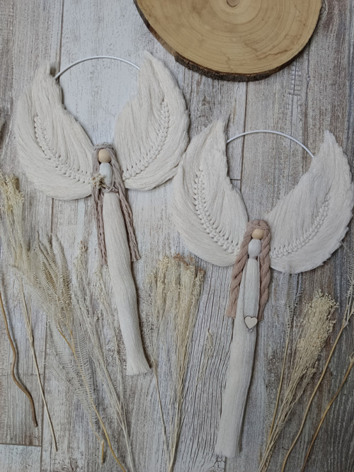 Macramé anděl na kruhu — foto 2