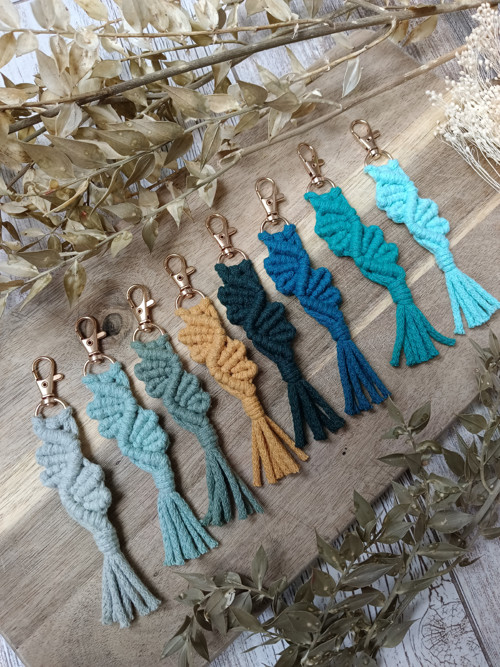 Macramé Klíčenka listy — foto 2