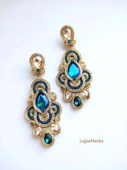 Arabela - luxusní soutache/ sutaš náušnice — foto 4