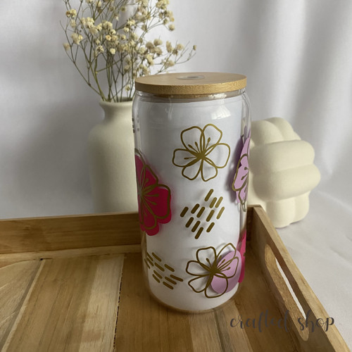 Boho sklenička s bambusovým víčkem — foto 5