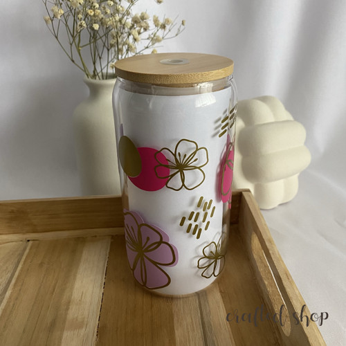 Boho sklenička s bambusovým víčkem — foto 4