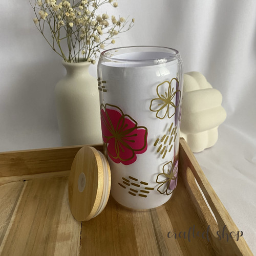 Boho sklenička s bambusovým víčkem — foto 2